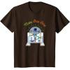 imageStar Wars R2D2 Droid Cute Christmas Holiday Merry Beep Boop TShirtBrown