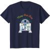 imageStar Wars R2D2 Droid Cute Christmas Holiday Merry Beep Boop TShirtNavy Blue