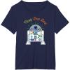 imageStar Wars R2D2 Droid Cute Christmas Holiday Merry Beep Boop TShirtNavy Blue