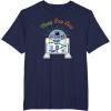 imageStar Wars R2D2 Droid Cute Christmas Holiday Merry Beep Boop TShirtNavy Blue