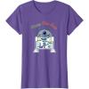 imageStar Wars R2D2 Droid Cute Christmas Holiday Merry Beep Boop TShirtPurple Heather