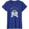 imageStar Wars R2D2 Droid Cute Christmas Holiday Merry Beep Boop TShirtRoyal Blue