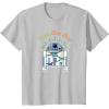 imageStar Wars R2D2 Droid Cute Christmas Holiday Merry Beep Boop TShirtSilver Grey