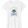 imageStar Wars R2D2 Droid Cute Christmas Holiday Merry Beep Boop TShirtWhite