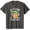 imageStar Wars The Mandalorian Christmas Grogu Tis The Season TShirtAsphalt Grey