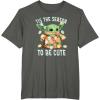 imageStar Wars The Mandalorian Christmas Grogu Tis The Season TShirtAsphalt Grey