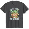 imageStar Wars The Mandalorian Christmas Grogu Tis The Season TShirtDark Heather Grey