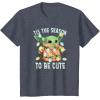 imageStar Wars The Mandalorian Christmas Grogu Tis The Season TShirtHeather Blue