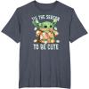 imageStar Wars The Mandalorian Christmas Grogu Tis The Season TShirtHeather Blue