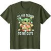 imageStar Wars The Mandalorian Christmas Grogu Tis The Season TShirtOlive Green