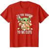 imageStar Wars The Mandalorian Christmas Grogu Tis The Season TShirtRed