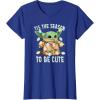 imageStar Wars The Mandalorian Christmas Grogu Tis The Season TShirtRoyal Blue
