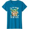 imageStar Wars The Mandalorian Christmas Grogu Tis The Season TShirtSapphire Blue