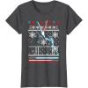 imageStar Wars Vader Luke Duel Christmas Sweater Graphic TShirt TShirtDark Heather Grey