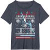 imageStar Wars Vader Luke Duel Christmas Sweater Graphic TShirt TShirtHeather Blue