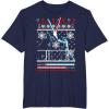 imageStar Wars Vader Luke Duel Christmas Sweater Graphic TShirt TShirtNavy Blue