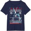 imageStar Wars Vader Luke Duel Christmas Sweater Graphic TShirt TShirtNavy Blue