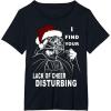 imageStar Wars Vader Santa Lack Holiday Cheer Christmas TShirt TShirtBlack