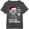 imageStar Wars Vader Santa Lack Holiday Cheer Christmas TShirt TShirtDark Heather Grey