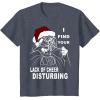 imageStar Wars Vader Santa Lack Holiday Cheer Christmas TShirt TShirtHeather Blue