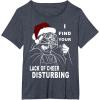 imageStar Wars Vader Santa Lack Holiday Cheer Christmas TShirt TShirtHeather Blue