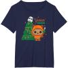 imageStar Wars Wicket Ewok Christmas Holiday Yuletide Yub Nub TShirtNavy Blue