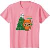 imageStar Wars Wicket Ewok Christmas Holiday Yuletide Yub Nub TShirtPink