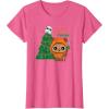 imageStar Wars Wicket Ewok Christmas Holiday Yuletide Yub Nub TShirtPink Heather