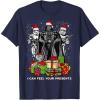 imageStar Wars Christmas Darth Vader Stormtroopers Feel Presents TShirtNavy Blue