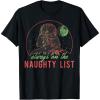 imageStar Wars Christmas Naughty List Vader TShirtBlack