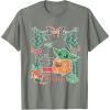 imageStar Wars Grogu Festive Window Christmas Happy Holidays TShirtOlive Heather