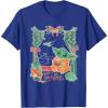 imageStar Wars Grogu Festive Window Christmas Happy Holidays TShirtRoyal Blue