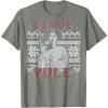 imageStar Wars I Love Yule Leia Christmas Humor TShirt TShirtOlive Heather