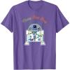 imageStar Wars R2D2 Droid Cute Christmas Holiday Merry Beep Boop TShirtPurple Heather