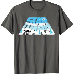 imageStar Wars Christmas Holiday Logo Hoth ATAT Reindeer Funny TShirtAsphalt Grey