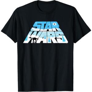 imageStar Wars Christmas Holiday Logo Hoth ATAT Reindeer Funny TShirtBlack