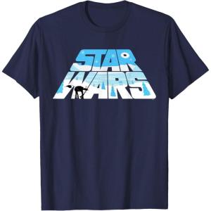 imageStar Wars Christmas Holiday Logo Hoth ATAT Reindeer Funny TShirtNavy Blue