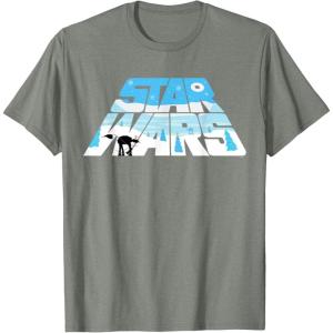 imageStar Wars Christmas Holiday Logo Hoth ATAT Reindeer Funny TShirtOlive Heather