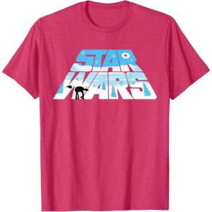 imageStar Wars Christmas Holiday Logo Hoth ATAT Reindeer Funny TShirtRed Heather