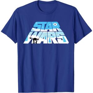 imageStar Wars Christmas Holiday Logo Hoth ATAT Reindeer Funny TShirtRoyal Blue