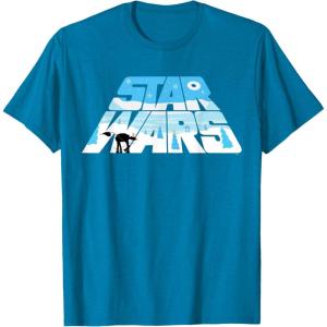 imageStar Wars Christmas Holiday Logo Hoth ATAT Reindeer Funny TShirtSapphire Blue