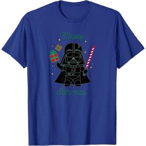 imageStar Wars Darth Vader Cute Christmas Holiday Merry Sithmas TShirtRoyal Blue