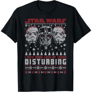 imageStar Wars Darth Vader Lack Of Cheer Ugly Christmas TShirt TShirtBlack