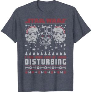 imageStar Wars Darth Vader Lack Of Cheer Ugly Christmas TShirt TShirtHeather Blue