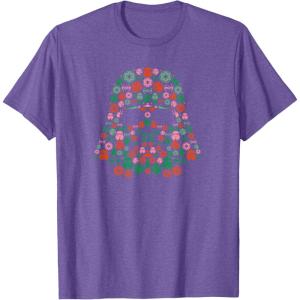 imageStar Wars Holiday Christmas Imperial Icon Darth Vader Helmet TShirtPurple Heather