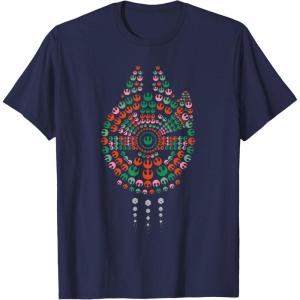 imageStar Wars Holiday Christmas Rebel Symbols Millennium Falcon TShirtNavy Blue