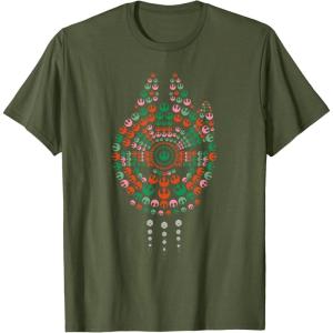 imageStar Wars Holiday Christmas Rebel Symbols Millennium Falcon TShirtOlive Green