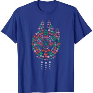 imageStar Wars Holiday Christmas Rebel Symbols Millennium Falcon TShirtRoyal Blue