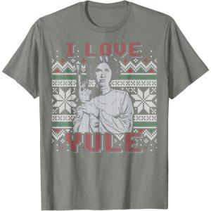 imageStar Wars I Love Yule Leia Christmas Humor TShirt TShirtOlive Heather