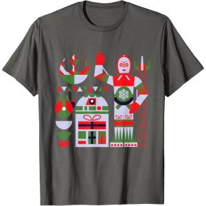 imageStar Wars R2D2 and C3PO Holiday Droids Rebel Christmas TShirtAsphalt Grey